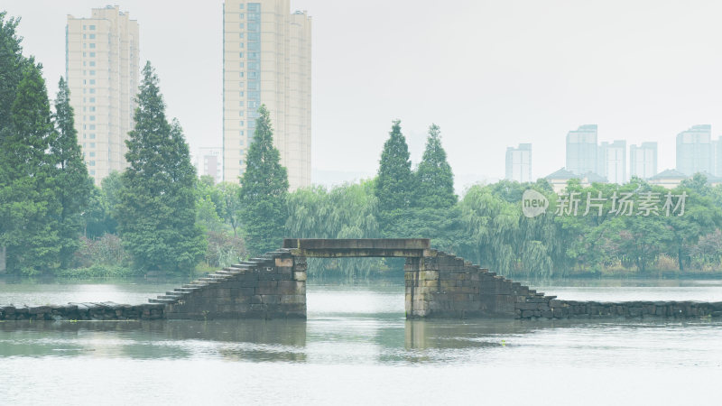 绍兴江南水乡避塘风景