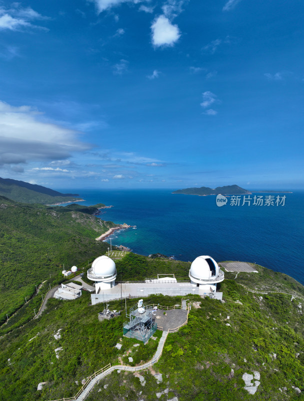 深圳市大鹏新区西涌海滨浴场深圳天文台航拍