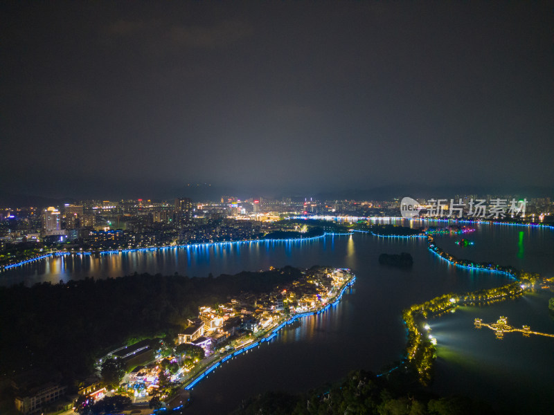 广东肇庆星湖景区夜景