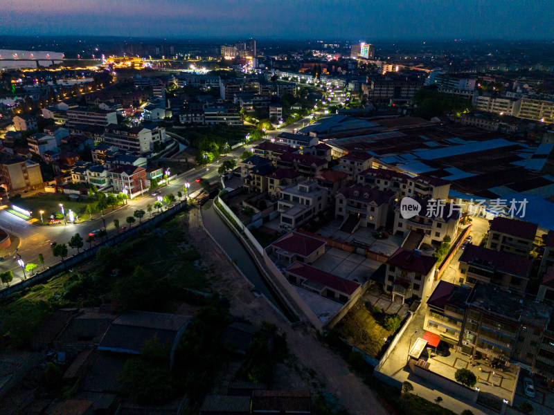 抚州文昌里夜景灯光航拍图