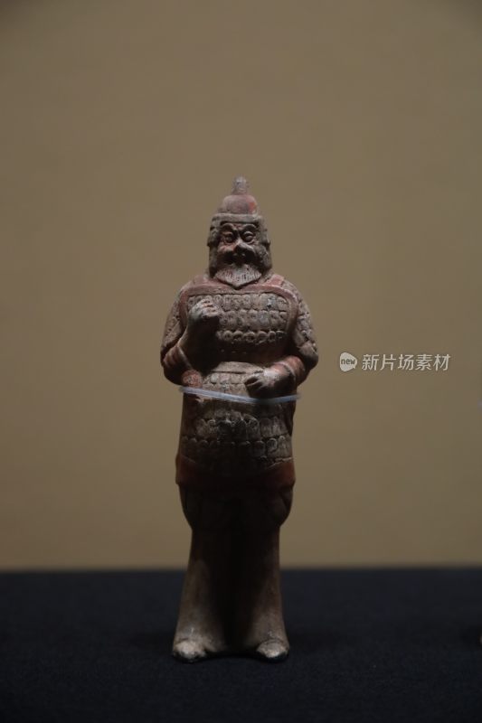 古代武士陶俑特写