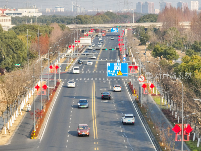 城市里的新春氛围