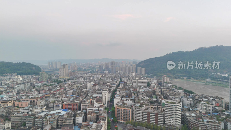 航拍四川宜宾建设宜宾城市风光摄影图