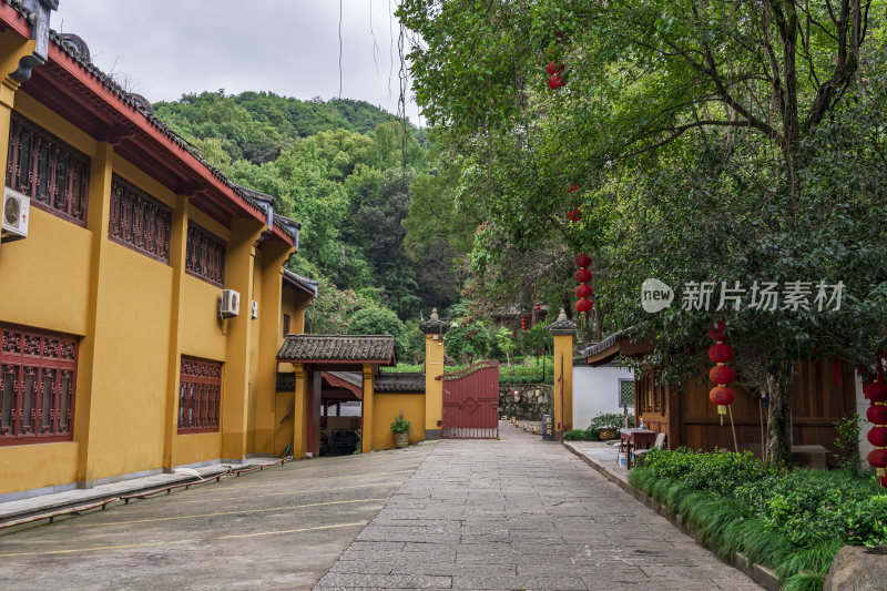 杭州西湖三天竺法镜寺古建筑风景