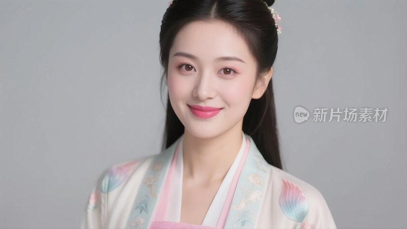 古风女子汉服造型特写