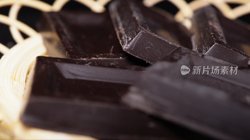 特写黑巧克力零食甜品