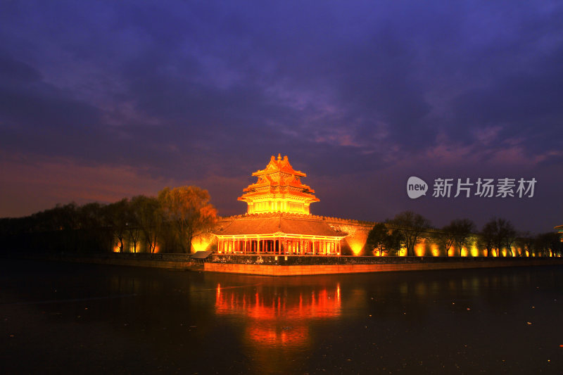 北京故宫角楼灯光夜景