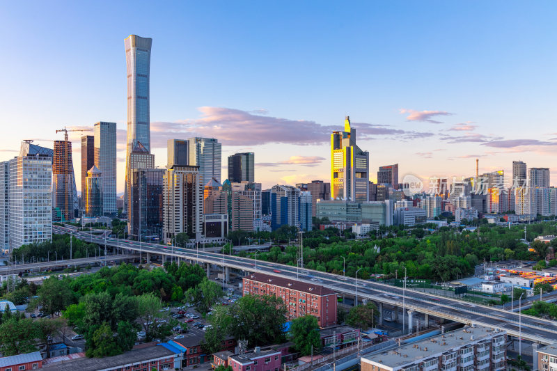 北京国贸CBD中央商务区城市风光