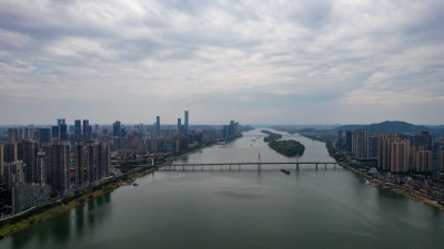 航拍湖南长沙大景长沙地标