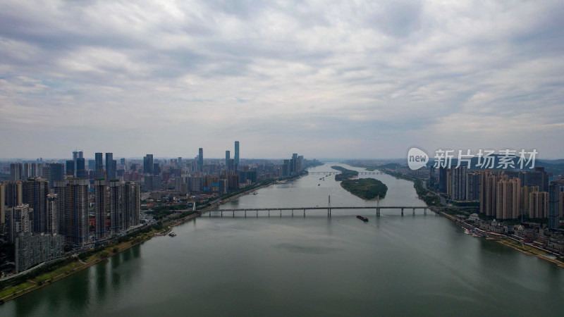 航拍湖南长沙大景长沙地标