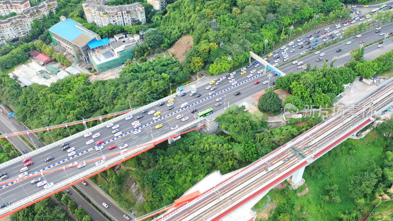 重庆鹅公岩大桥航拍