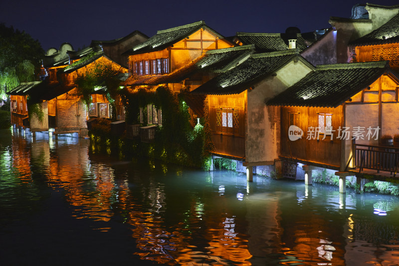 浙江嘉兴乌镇夜景