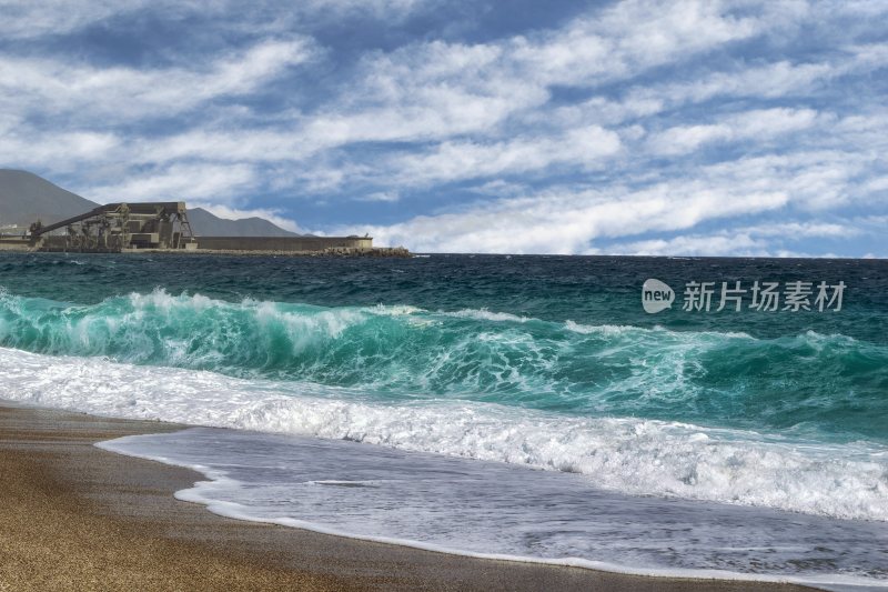 大海浪花巨浪浪潮汹涌海浪波涛汹涌