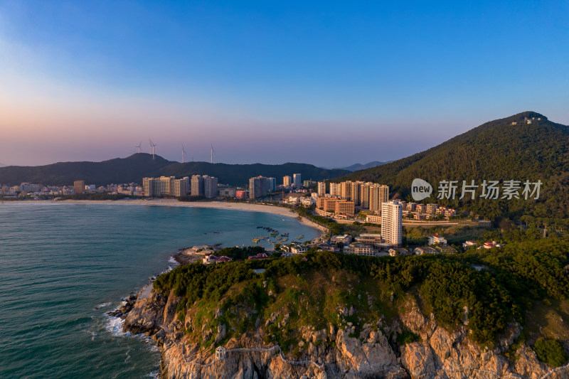 大海海洋礁石海浪沙滩海岛海陵岛航拍摄影图