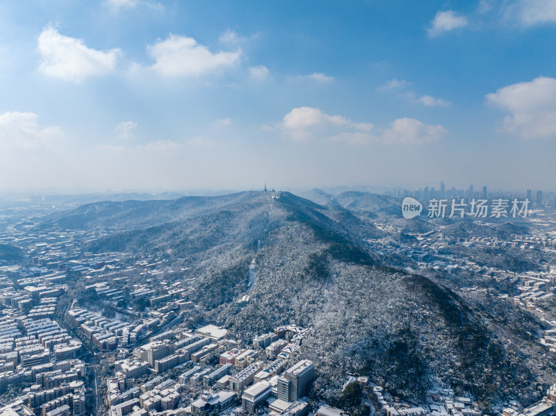 长沙岳麓山雪后风光