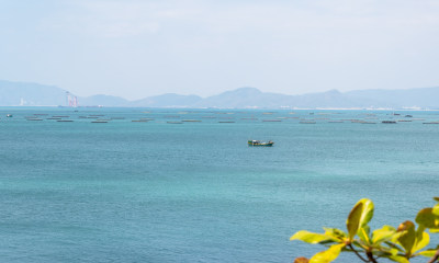 海南三亚西岛牛王岭海洋岛屿风景