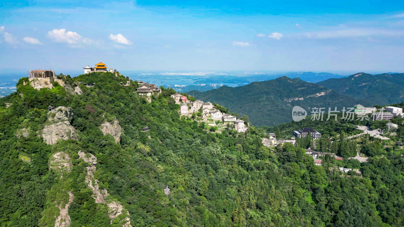 航拍湖北武汉木兰金顶5A景区