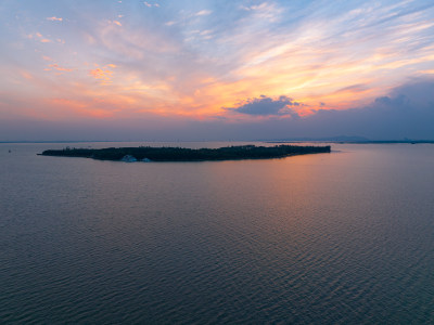 航拍江苏苏州吴江东太湖苏州湾旅游度假区