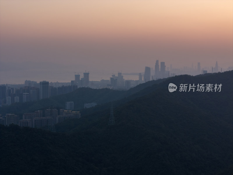 梅林后山深圳罗湖福田景色