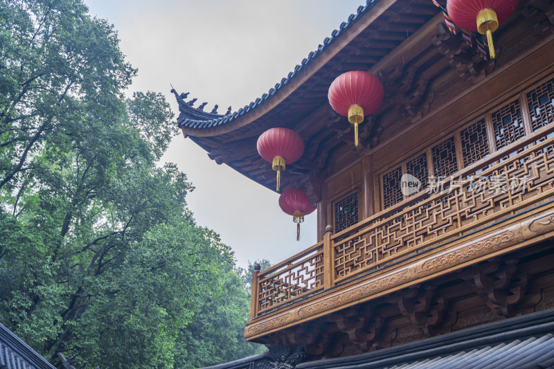 杭州飞来峰景区上天竺法喜禅寺古建筑