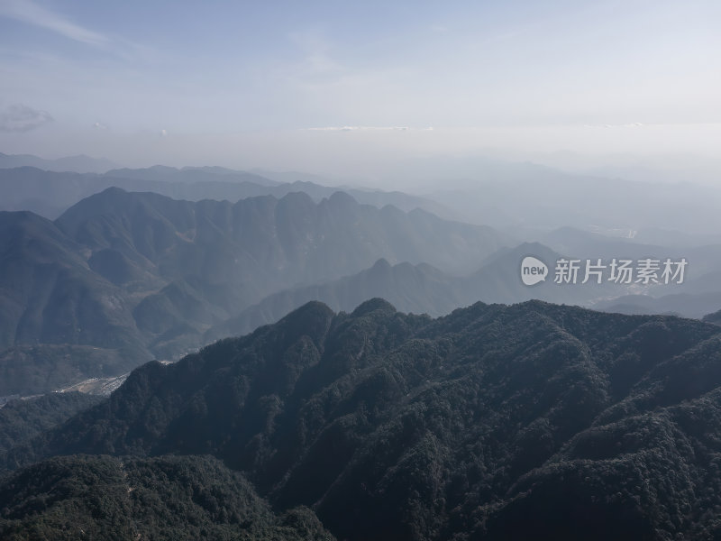 江西上饶三清山夏季山脉主峰航拍