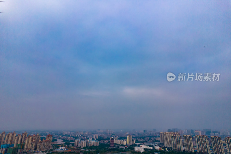 广西钦州城市风光航拍图
