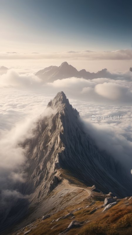 高山云雾航拍景观