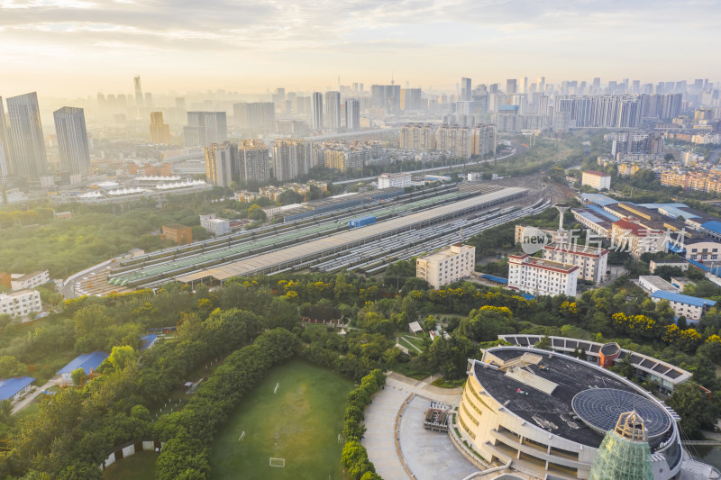 成都城市全景航拍