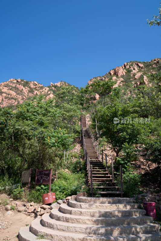 北京白虎涧风景区在晴朗的夏季