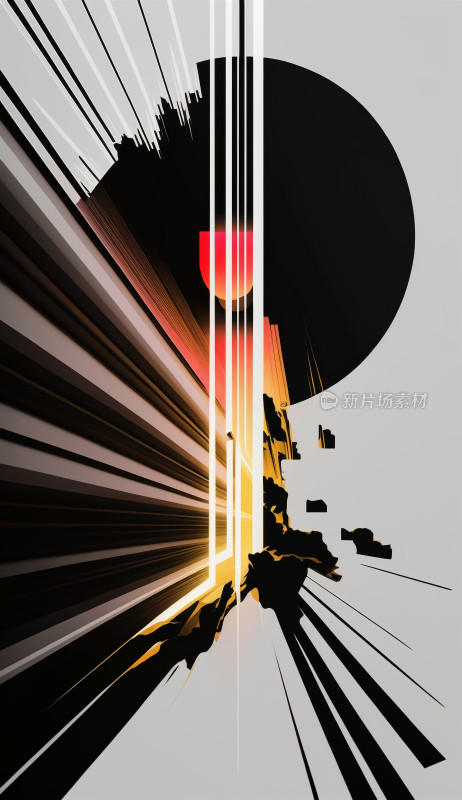 抽象几何线条光影艺术图像