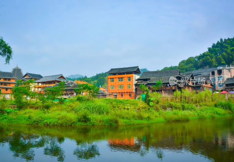 广西柳州三江程阳八寨乡村田园自然风光