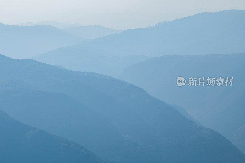 贵州高原山景丁达尔光线风景风光背景素材