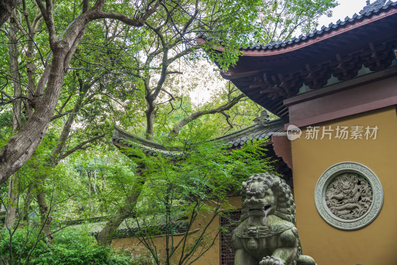 杭州飞来峰永福寺古建筑风光