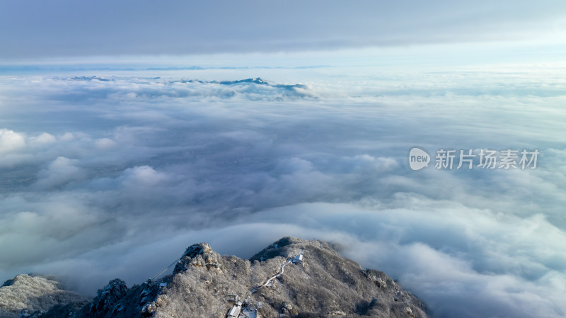 山脉大雪航拍辽阔高远壮观背景自然风景图