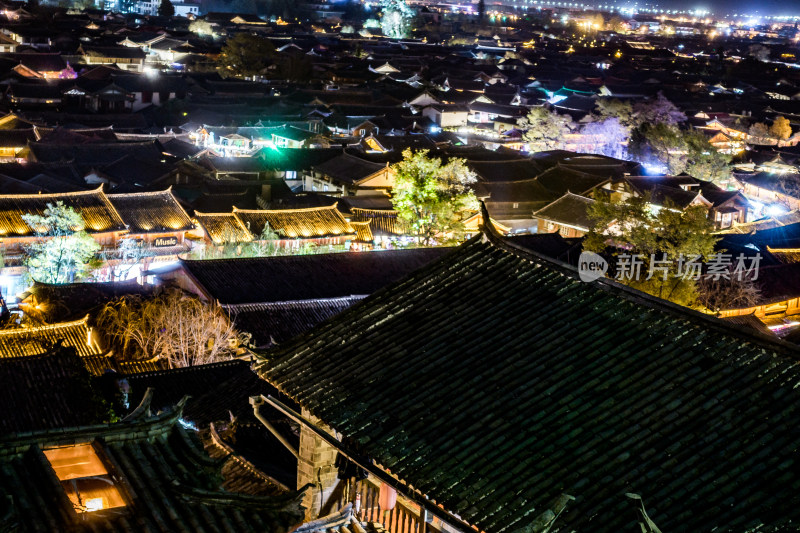 云南丽江古城夜景