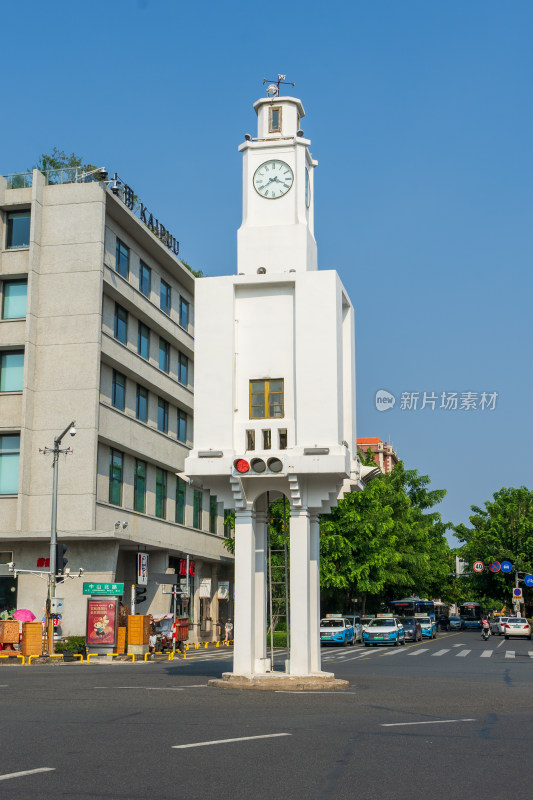 泉州地标白色钟楼