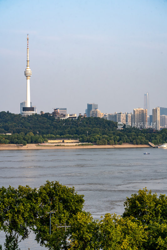 湖北武汉长江大桥城市建筑景观