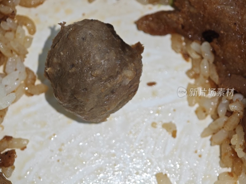 特写牛肉丸美食素材