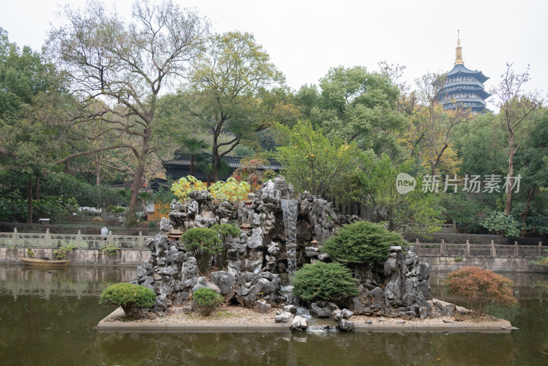 浙江杭州西湖风景名胜区雷峰塔秋景