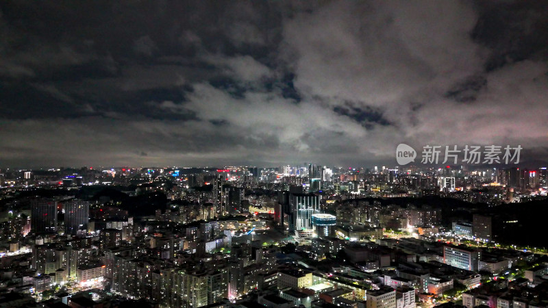 广东深圳龙华区城市建设航拍图