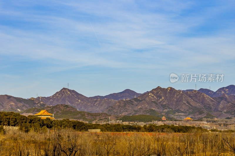 北京昌平区十三陵远眺定陵