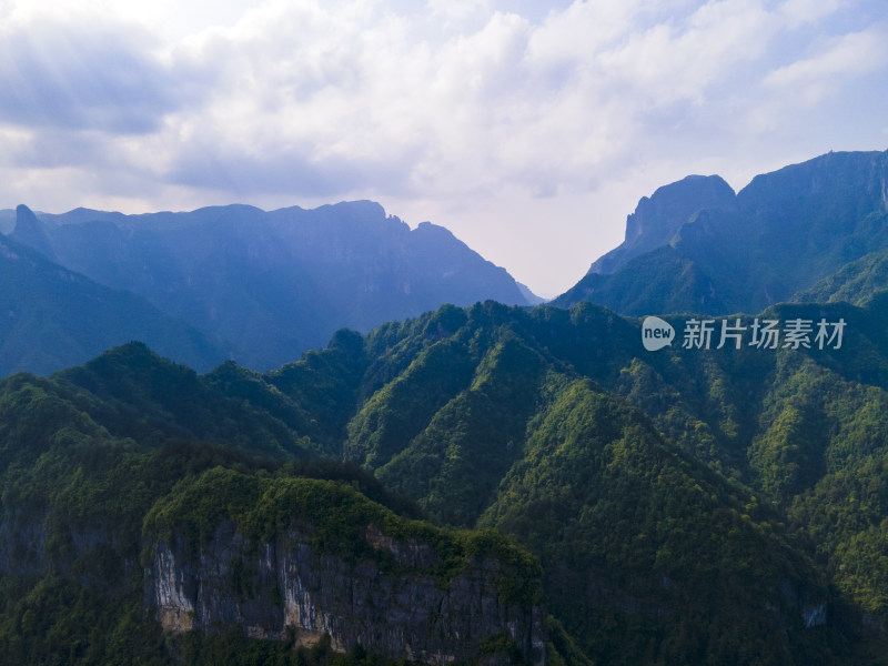 湖南张家界天门山景区航拍摄影图