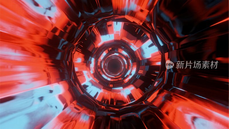 科幻风格抽象隧道光影素材