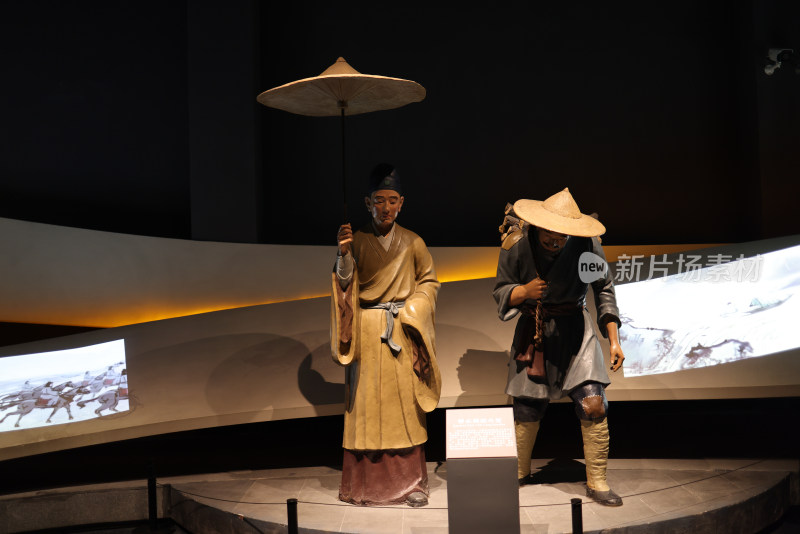 中国伞博物馆的雕塑