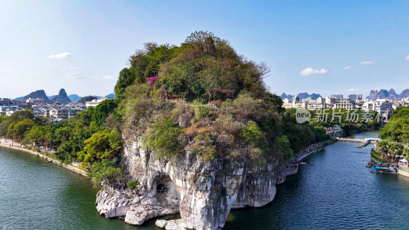 桂林象鼻山航拍图