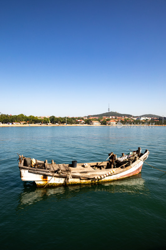 山东青岛第三海水浴场海滨海岸海滩海天景观