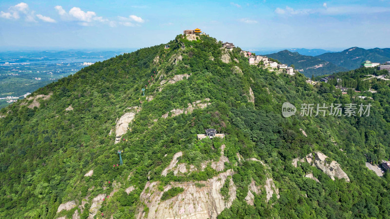 航拍湖北武汉木兰金顶5A景区