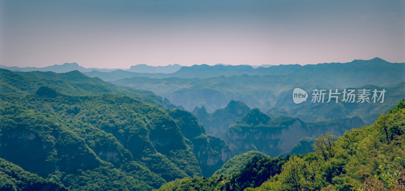 太行山山顶全景自然风光