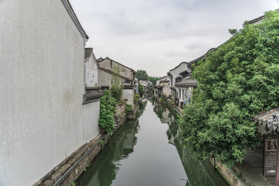 绍兴仓桥直街江南水乡风景