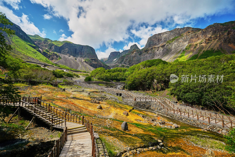 天然火山温泉